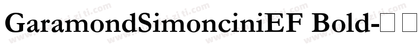 GaramondSimonciniEF Bold字体转换